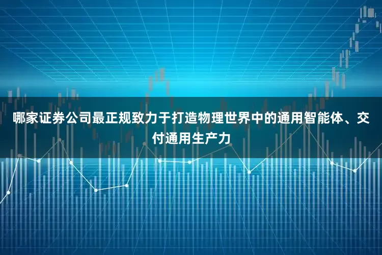 哪家证券公司最正规致力于打造物理世界中的通用智能体、交付通用生产力